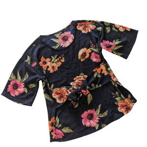 West Kei Julianne Blue Floral Tie Blouse size Small